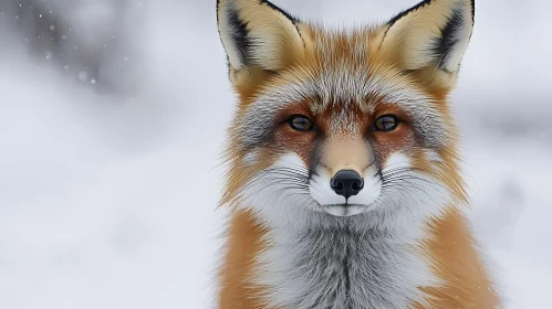 Winter Fox Close-Up