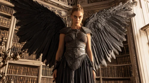 Dark Angel in Ancient Library