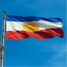 National Flag Waving Outdoors