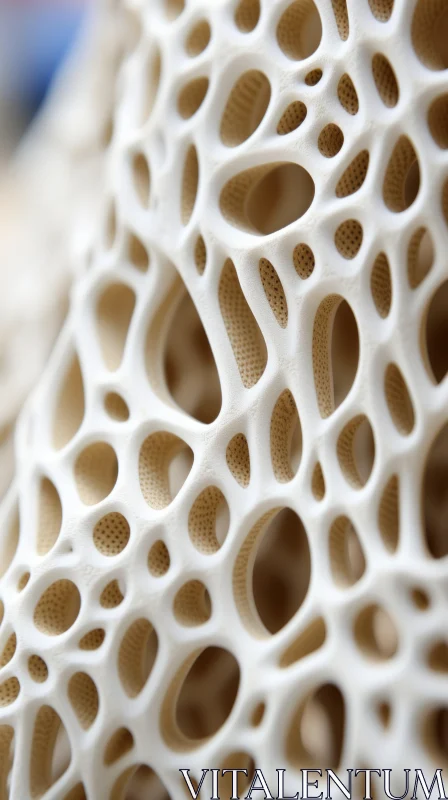 AI ART 3D Printed Detailed Bone Structure - Synthetism-Inspired Design