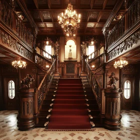 Ornate Staircase in a Luxurious Home