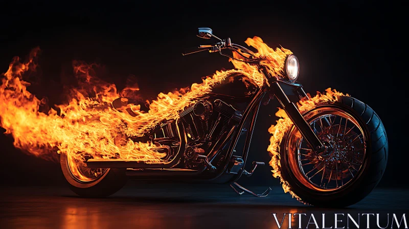 AI ART Motorcycle on Fire: A Fiery Spectacle