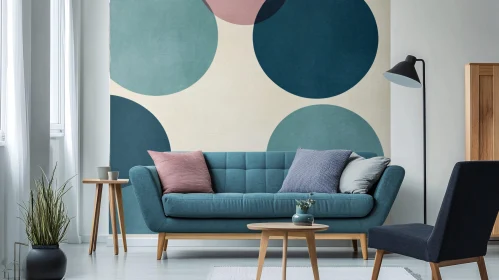 Turquoise Sofa in Modern Interior