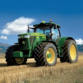 Agricultural Tractor on Farm