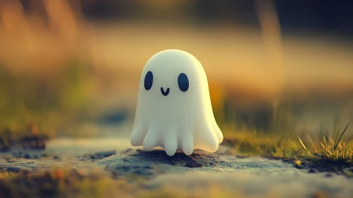 Friendly Ghost Cartoon Character