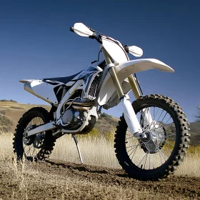 Dirt Bike on Grassy Hill