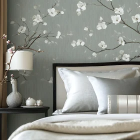 Calm Bedroom with Floral Design