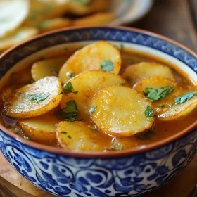 Herb-Garnished Potato Soup