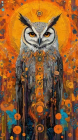 Colorful Abstract Owl Art