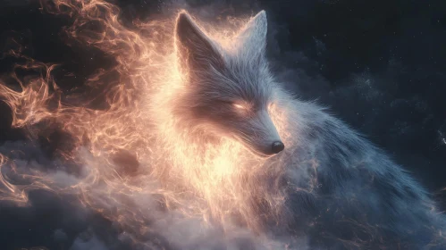 Flaming Fox in the Night