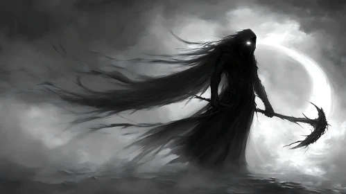 Monochrome Reaper of Souls Artwork