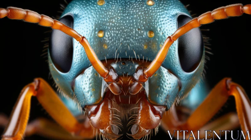 Insect Close-Up: A Study in Symmetry and Color AI Image