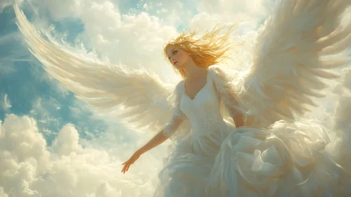 Heavenly Angel in Flight