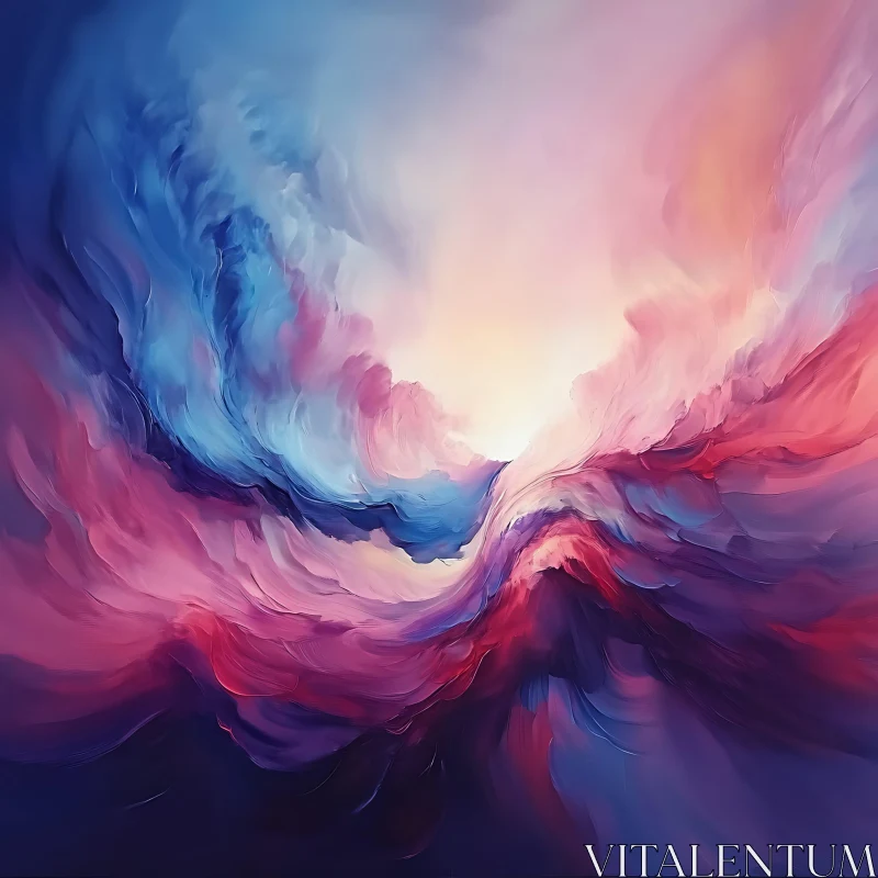 Ethereal Pastel Swirl Painting AI Image