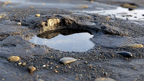 Water Reflection in Earthy Surroundings