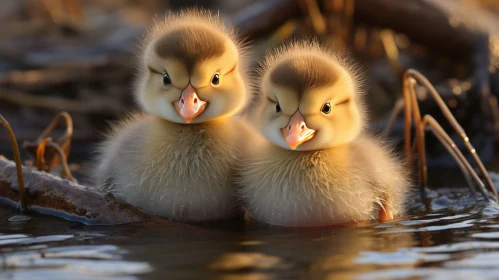Serene Ducklings Swimming - Rendered in Cinema4D
