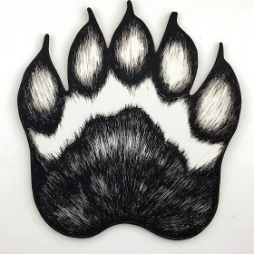 Stylized Bear Claw Graphic Art