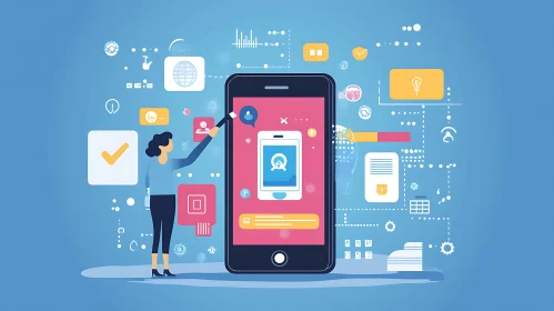 Modern App Interface and Data Visualization