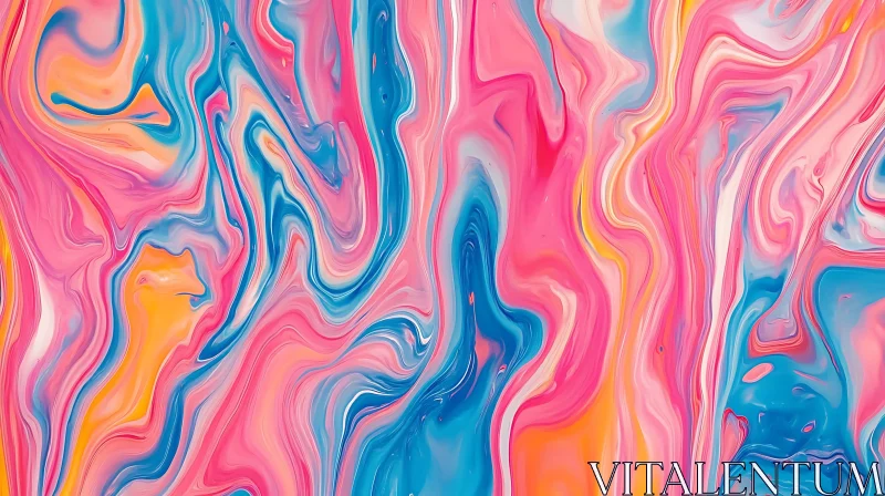 AI ART Fluid Abstract Swirls in Bright Colors