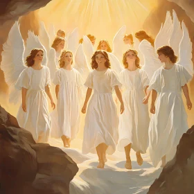 Angels Walking in Light