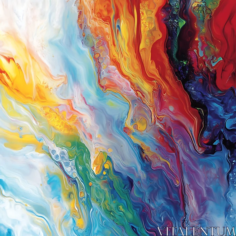 AI ART Colorful Fluid Abstract Art