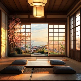 Serene Interior with Landscape View