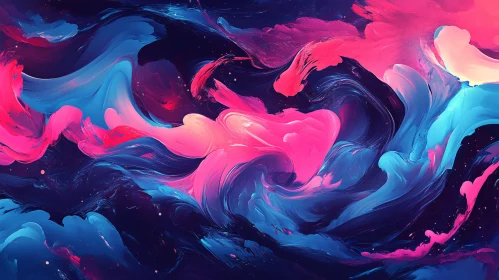 Colorful Swirling Abstract Painting