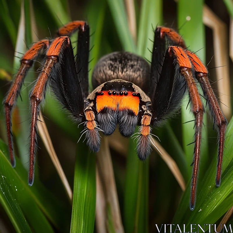 Macro Photograph of Spider's Detailed Morphology AI Image