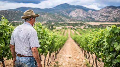 Vineyard Serenity: A Moment of Reflection