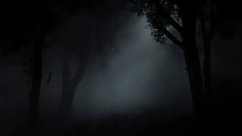 Foggy Night in the Woods