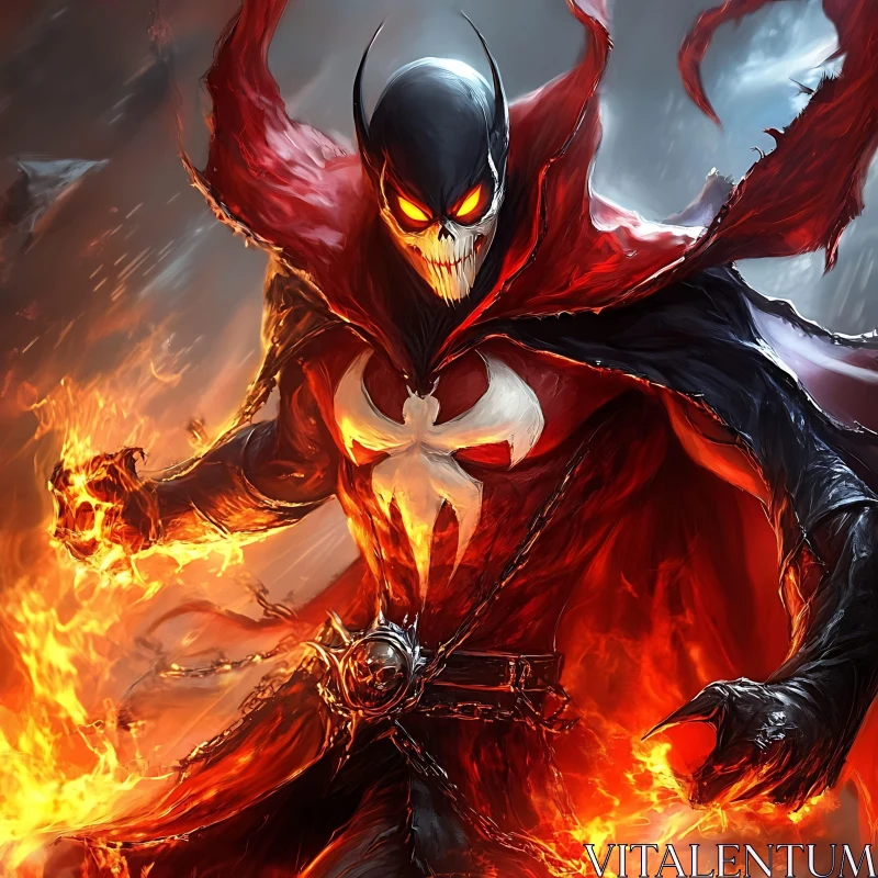 AI ART Infernal Superhero Artwork