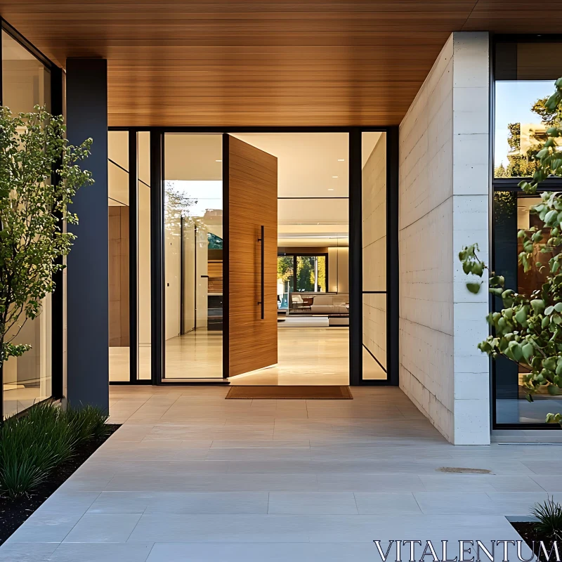 AI ART Modern Home Design Entrance