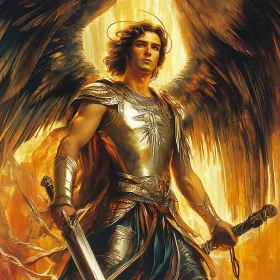 Celestial Guardian with Twin Swords