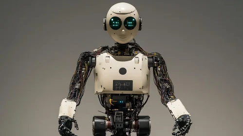 Advanced Humanoid Robot with Exposed Wiring