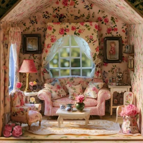 Miniature Floral Living Room