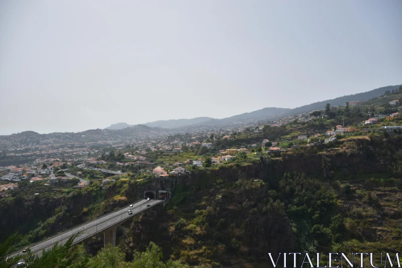 Scenic Bridge in Madeira Valley Free Stock Photo