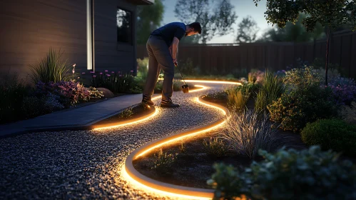 Glowing Pathway Garden