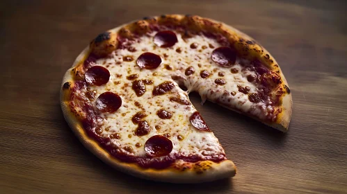 Tasty Pepperoni Pizza with Golden Crust