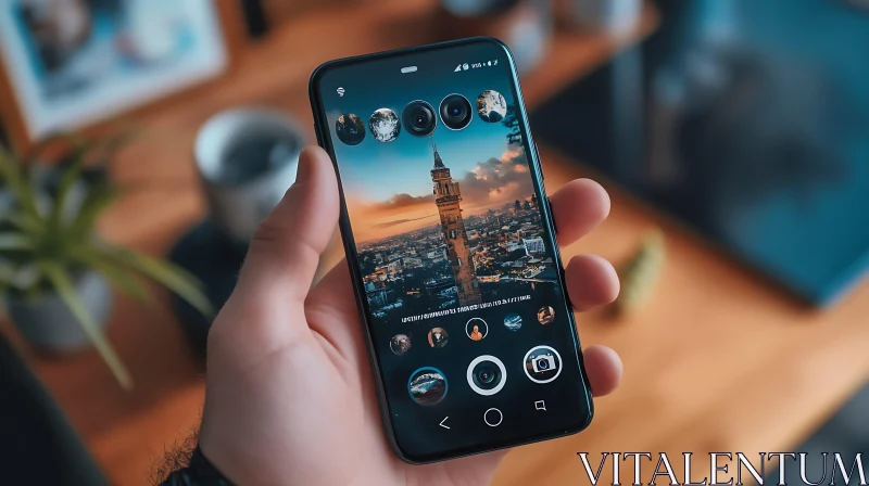 AI ART Mobile Photography App Interface on Phone