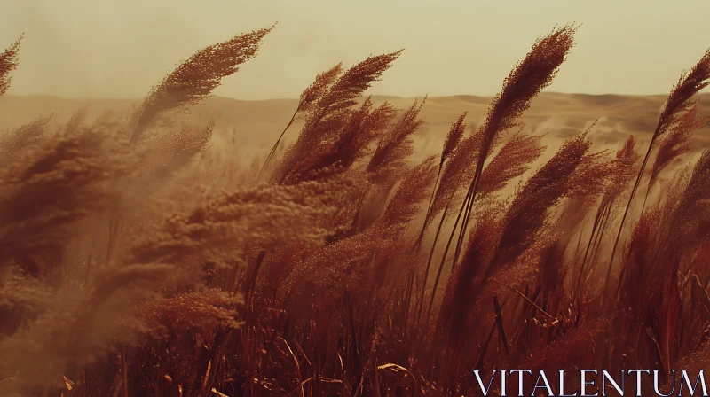 Serene Field of Wheat AI Image