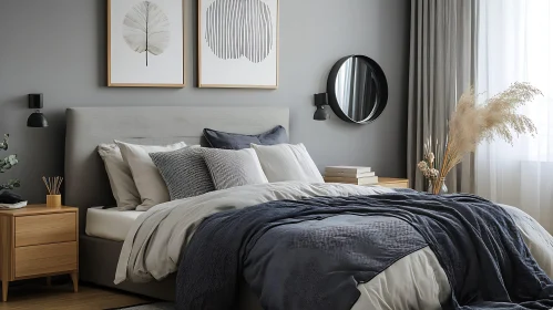 Minimalist Bedroom with Grey Color Palette