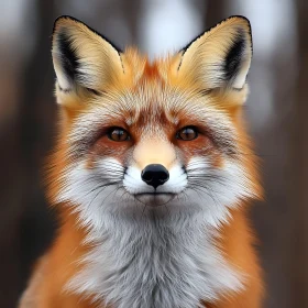 Detailed Fox Face