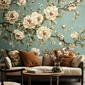 Floral Wallpaper and Cozy Interior