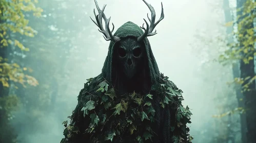 Mysterious Forest Entity with Antlers