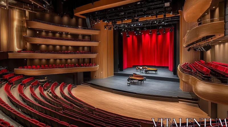 AI ART Grand Theater Hall with Red Seats