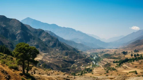 Himalayan Art: Valley of Rivers Between Mountains
