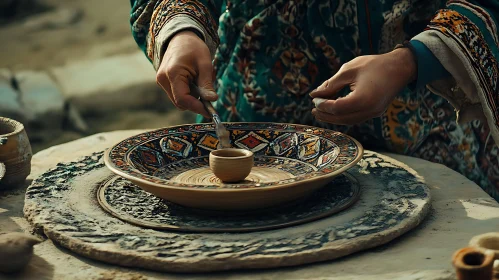 Artisan Potter Shaping Clay Cup