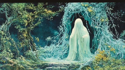 Ghostly Figure in the Forest