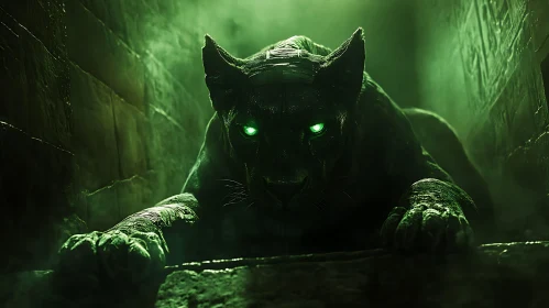 Black Panther with Emerald Eyes