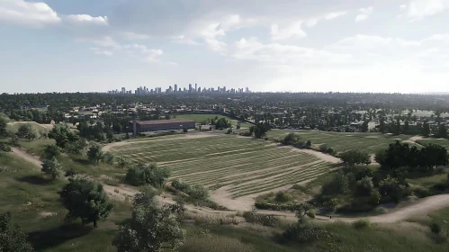 Cultivated Fields and Skyline